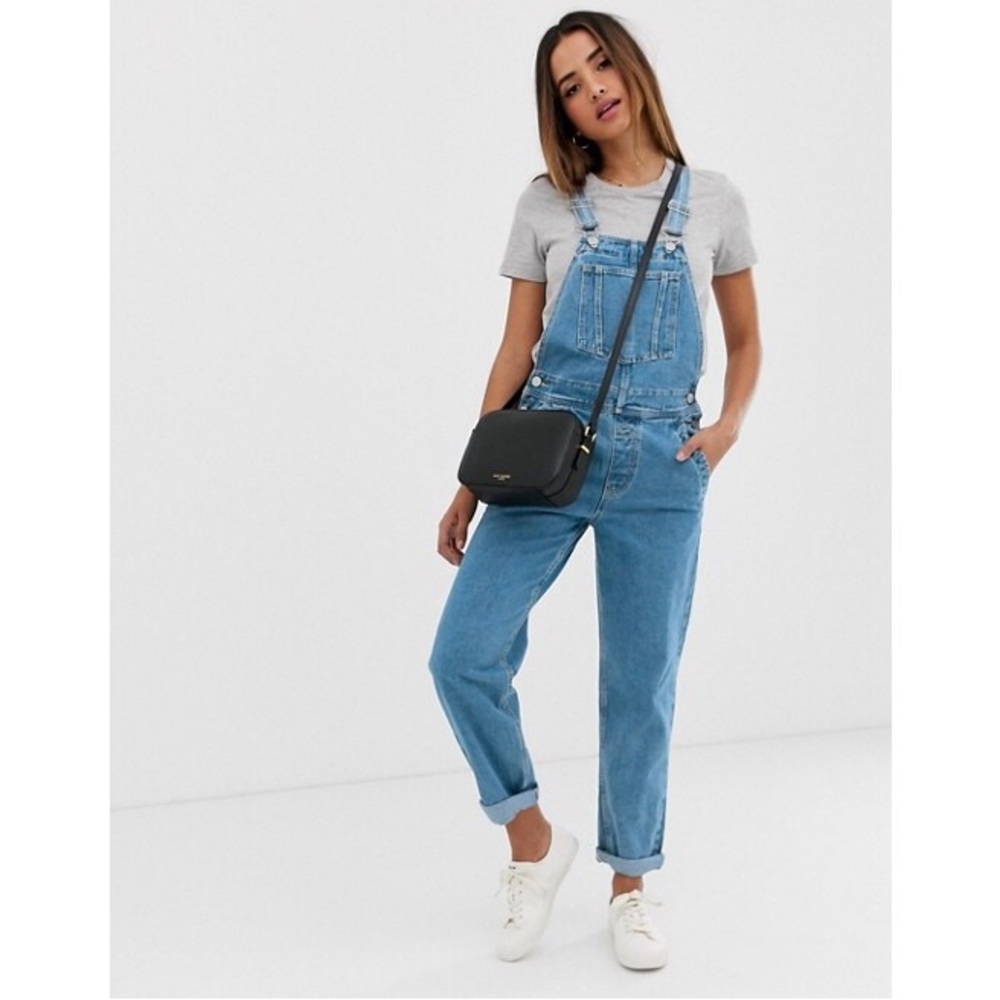 ASOS Design Denim Overall in Midwash Blue